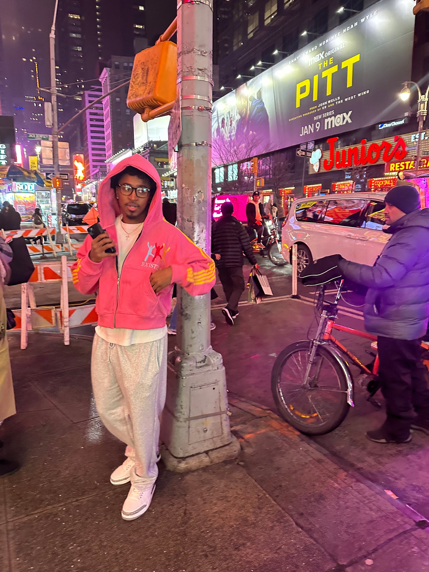 Pink "EXISTENCE" Zip Up
