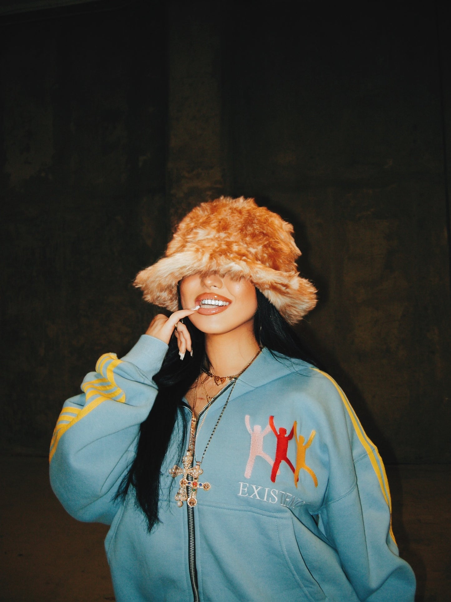 Blue "EXISTENCE" Zip Up