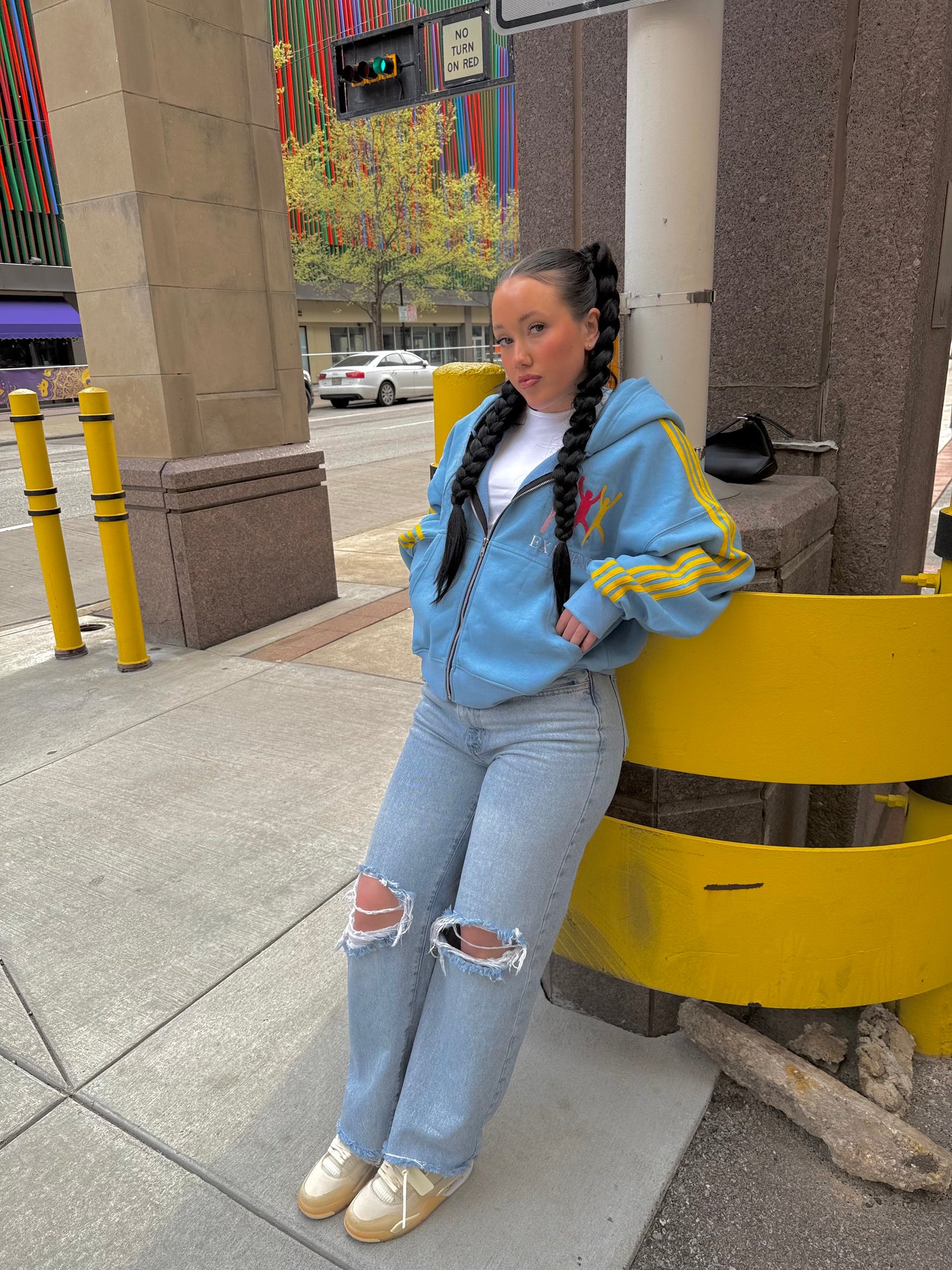 Blue "EXISTENCE" Zip Up